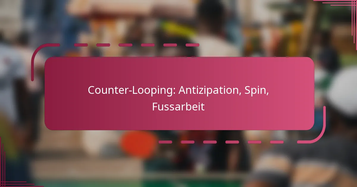 Counter-Looping: Antizipation, Spin, Fussarbeit